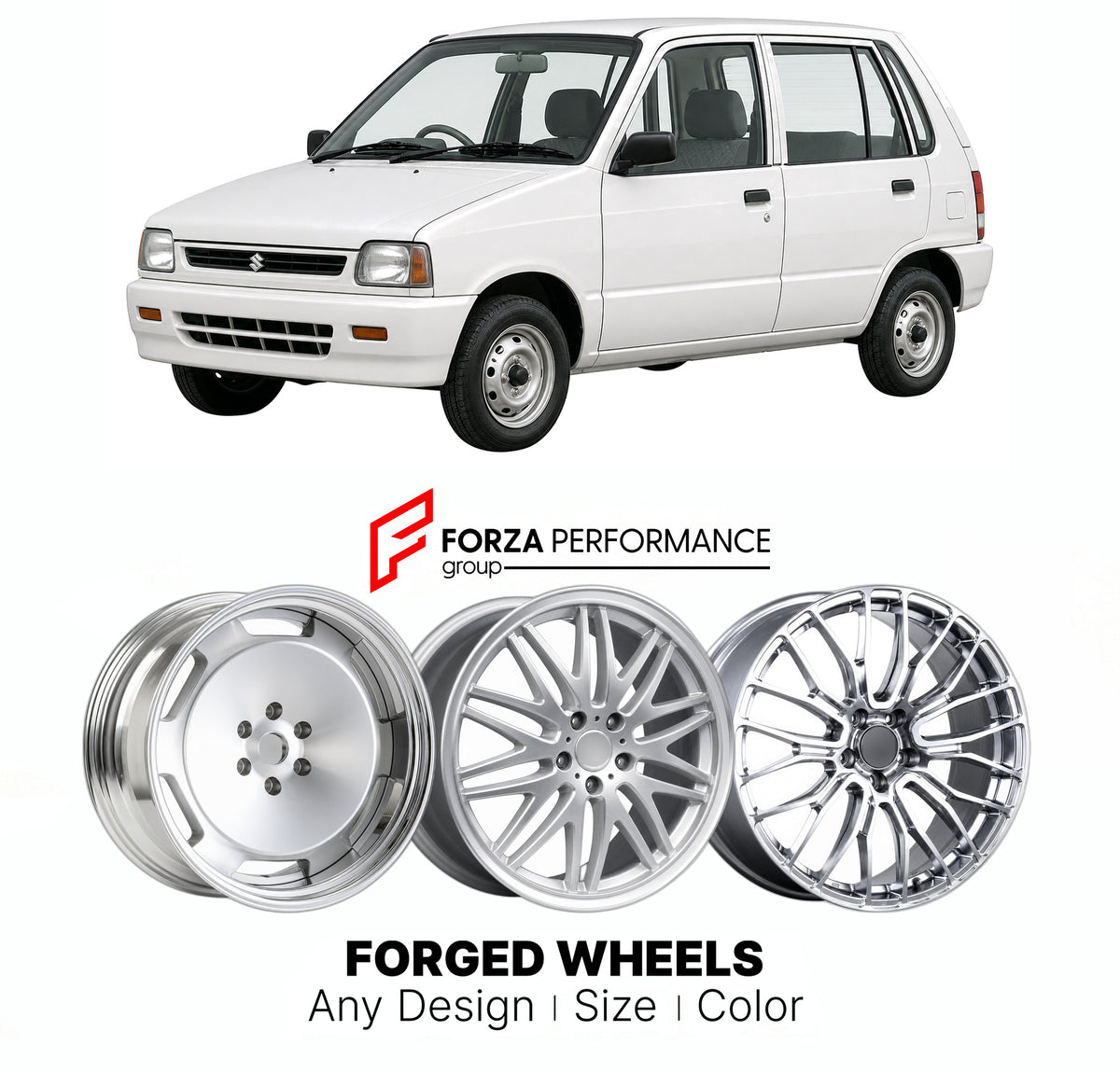 CUSTOM CLASSIC VINTAGE RESTOMOD RETRO OLD SCHOOL FORGED WHEELS RIMS for SUZUKI ALTO HA11 HB11 HC11 HD11 1994 - 1998

Custom forged wheels for Suzuki Alto HA11 HB11 HC11 HD11 1994 - 1998. Classic, vintage, restomod and retro JDM wheel designs made to order in custom sizes, offsets, colors and finishes with guaranteed fitment.

We manufacture premium quality forged wheels rims for Suzuki Alto HA11 HB11 HC11 HD11 1994 - 1998 in any design, size, color.

JDM WHEEL DESIGNS: our Japanese collection for hatchbacks