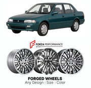 CUSTOM CLASSIC VINTAGE RESTOMOD RETRO OLD SCHOOL FORGED WHEELS RIMS for SUZUKI ESTEEM EG 1995 - 2002

Custom forged wheels for Suzuki Esteem EG 1995 - 2002. Classic, vintage, restomod and retro JDM wheel designs made to order in custom sizes, offsets, colors and finishes with guaranteed fitment.

We manufacture premium quality forged wheels rims for Suzuki Esteem EG 1995 - 2002 in any design, size, color.

JDM WHEEL DESIGNS: our Japanese collection for sedans and wagons includes designs inspired by Weds Kra