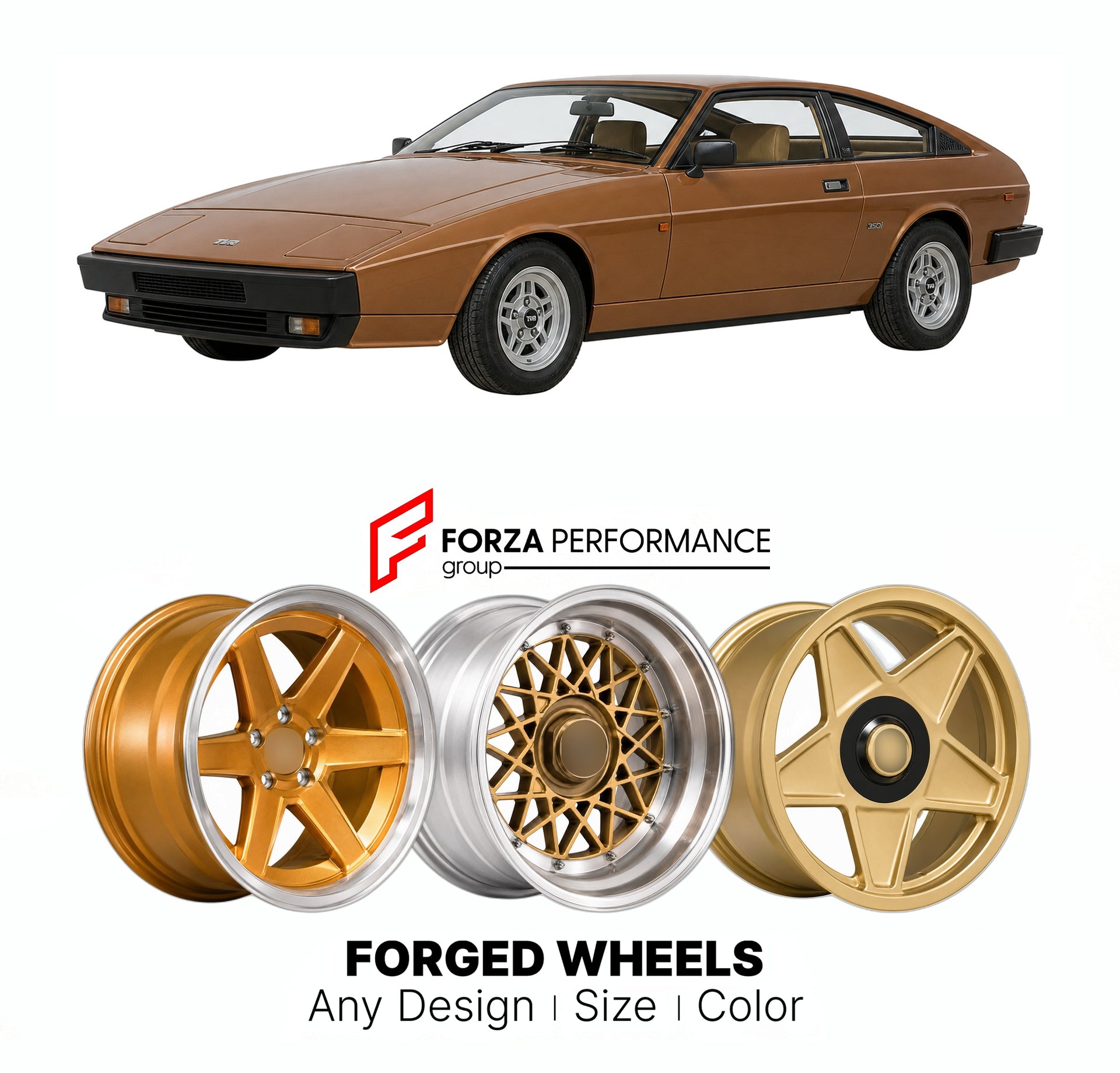 CUSTOM CLASSIC VINTAGE RESTOMOD RETRO OLD SCHOOL FORGED WHEELS RIMS for TVR 350I WEDGE 1983 - 1989

Custom forged wheels for TVR 350i Wedge 1983 - 1989. Classic, vintage, restomod wheel designs made to order in custom sizes, offsets, colors and finishes.

We manufacture premium quality forged wheels rims for TVR 350i Wedge 1983 - 1989 in any design, size, color.

THIS WHEEL DESIGN CAN BE CUSTOM-MADE FOR YOUR CAR IN ANY SIZE AND COLOR OPTIONS
Available in monoblock, 2-piece, 3-piece, duoblock, beadlock
3D wh