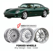 CUSTOM CLASSIC VINTAGE RESTOMOD RETRO OLD SCHOOL FORGED WHEELS RIMS for TVR CERB 1996 - 2003

Custom forged wheels for TVR Cerb 1996 - 2003. Classic, vintage, restomod wheel designs made to order in custom sizes, offsets, colors and finishes.

We manufacture premium quality forged wheels rims for TVR Cerb 1996 - 2003 in any design, size, color.

THIS WHEEL DESIGN CAN BE CUSTOM-MADE FOR YOUR CAR IN ANY SIZE AND COLOR OPTIONS
Available in monoblock, 2-piece, 3-piece, duoblock, beadlock
3D wheel renderings are