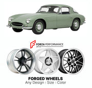 CUSTOM CLASSIC VINTAGE RESTOMOD RETRO OLD SCHOOL FORGED WHEELS RIMS for TVR GRANTURA 1958 - 1967

Custom forged wheels for TVR Grantura 1958 - 1967. Classic, vintage, restomod wheel designs made to order in custom sizes, offsets, colors and finishes.

We manufacture premium quality forged wheels rims for TVR Grantura 1958 - 1967 in any design, size, color.

THIS WHEEL DESIGN CAN BE CUSTOM-MADE FOR YOUR CAR IN ANY SIZE AND COLOR OPTIONS
Available in monoblock, 2-piece, 3-piece, duoblock, beadlock
3D wheel re