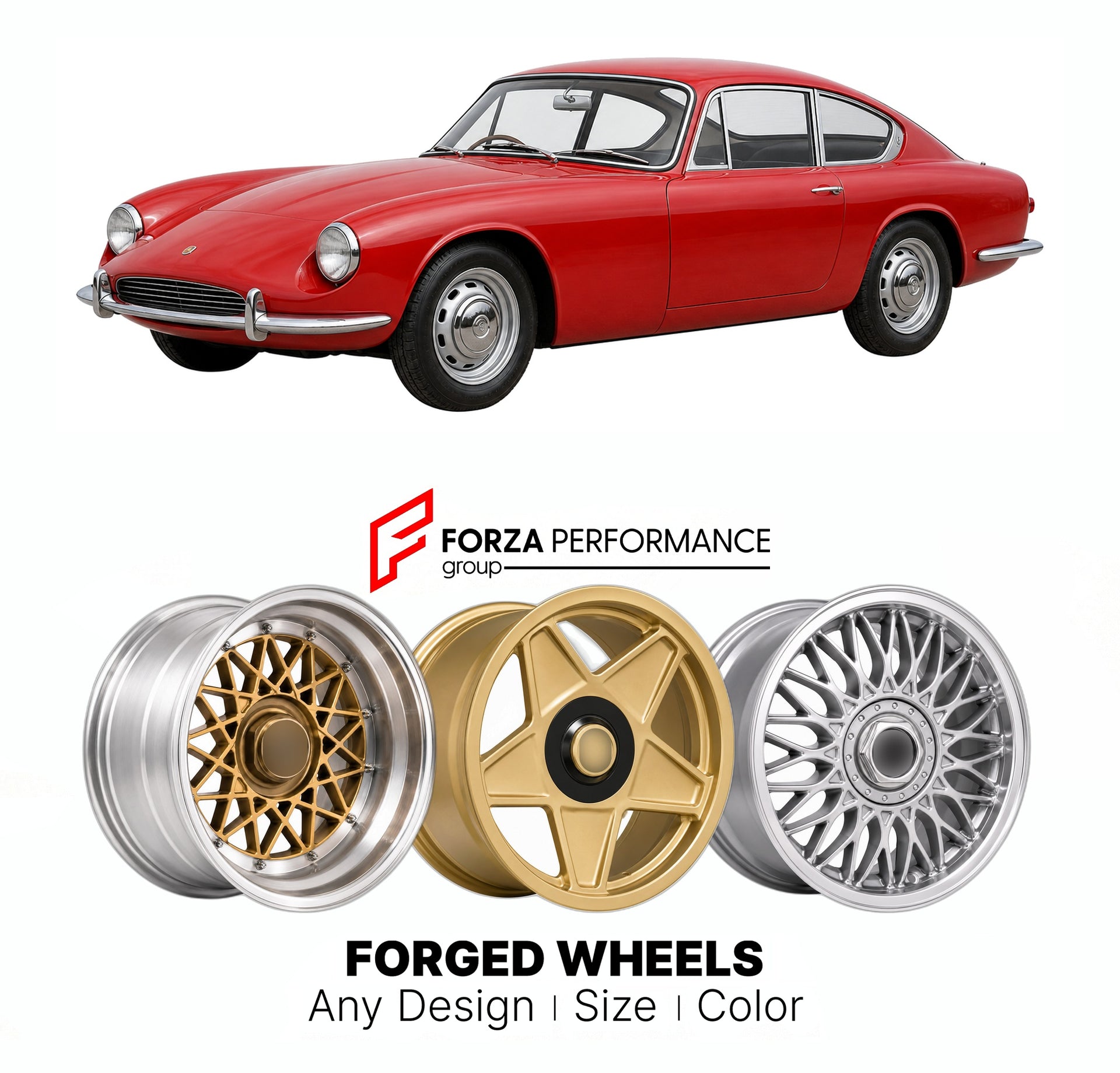 CUSTOM CLASSIC VINTAGE RESTOMOD RETRO OLD SCHOOL FORGED WHEELS RIMS for TVR GRANTURA MK III 1800S 1962 - 1967

Custom forged wheels for TVR Grantura MK III 1800S 1962 - 1967. Classic, vintage, restomod wheel designs made to order in custom sizes, offsets, colors and finishes.

We manufacture premium quality forged wheels rims for TVR Grantura MK III 1800S 1962 - 1967 in any design, size, color.

THIS WHEEL DESIGN CAN BE CUSTOM-MADE FOR YOUR CAR IN ANY SIZE AND COLOR OPTIONS
Available in monoblock, 2-piece, 