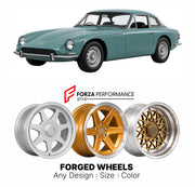 CUSTOM CLASSIC VINTAGE RESTOMOD RETRO OLD SCHOOL FORGED WHEELS RIMS for TVR M SERIES 1600M 2500M 3000M 1972 - 1979

Custom forged wheels for TVR M Series 1600M 2500M 3000M 1972 - 1979. Classic, vintage, restomod wheel designs made to order in custom sizes, offsets, colors and finishes.

We manufacture premium quality forged wheels rims for TVR M Series 1600M 2500M 3000M 1972 - 1979 in any design, size, color.

THIS WHEEL DESIGN CAN BE CUSTOM-MADE FOR YOUR CAR IN ANY SIZE AND COLOR OPTIONS
Available in monob