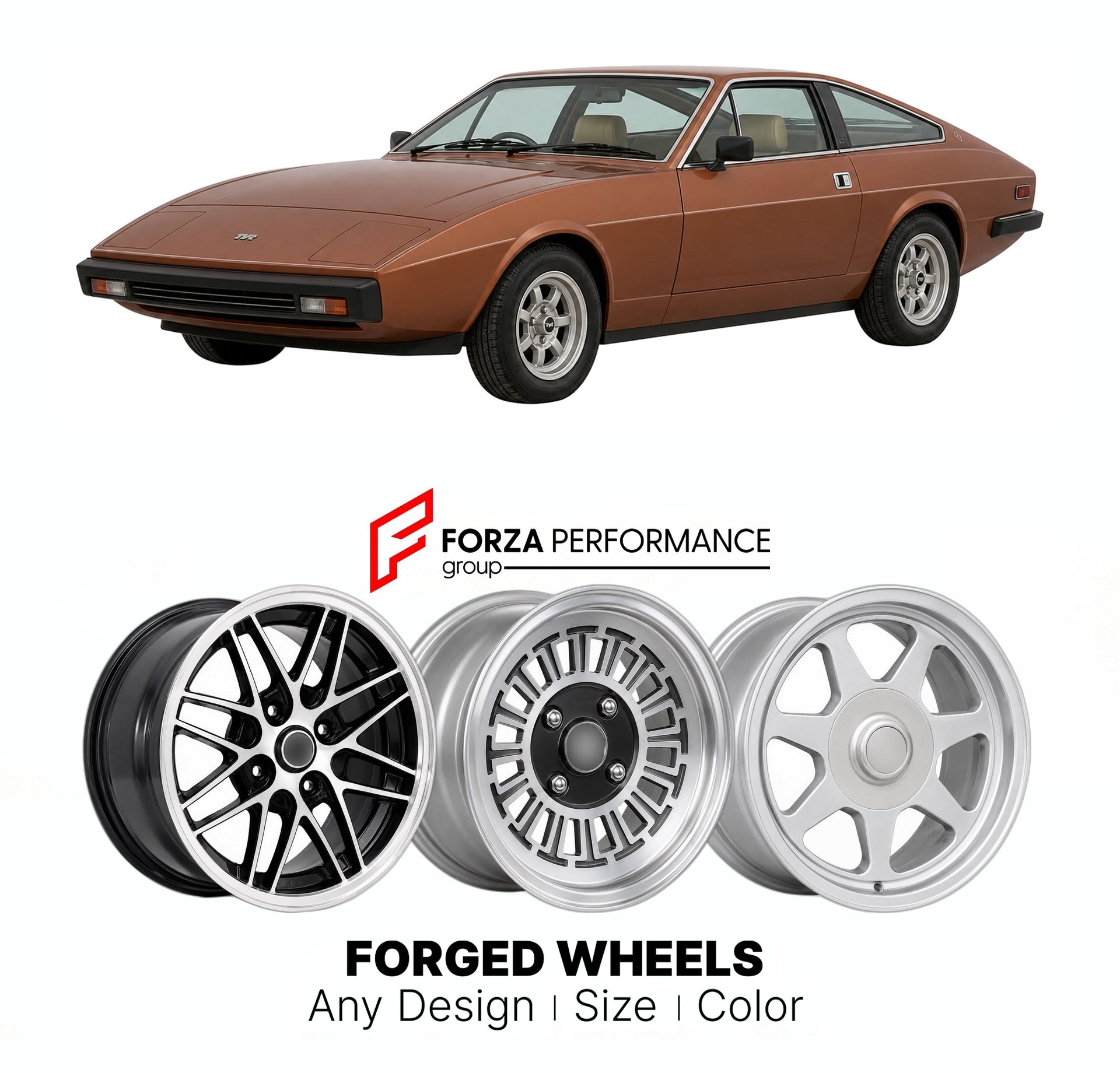 CUSTOM CLASSIC VINTAGE RESTOMOD RETRO OLD SCHOOL FORGED WHEELS RIMS for TVR TASMIN 280I 1980 - 1987

Custom forged wheels for TVR Tasmin 280i 1980 - 1987. Classic, vintage, restomod wheel designs made to order in custom sizes, offsets, colors and finishes.

We manufacture premium quality forged wheels rims for TVR Tasmin 280i 1980 - 1987 in any design, size, color.

THIS WHEEL DESIGN CAN BE CUSTOM-MADE FOR YOUR CAR IN ANY SIZE AND COLOR OPTIONS
Available in monoblock, 2-piece, 3-piece, duoblock, beadlock
3D