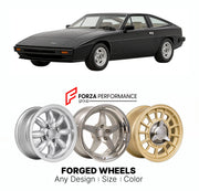 CUSTOM CLASSIC VINTAGE RESTOMOD RETRO OLD SCHOOL FORGED WHEELS RIMS for TVR TASMIN WEDGE 1980 - 1987

Custom forged wheels for TVR Tasmin Wedge 1980 - 1987. Classic, vintage, restomod wheel designs made to order in custom sizes, offsets, colors and finishes.

We manufacture premium quality forged wheels rims for TVR Tasmin Wedge 1980 - 1987 in any design, size, color.

THIS WHEEL DESIGN CAN BE CUSTOM-MADE FOR YOUR CAR IN ANY SIZE AND COLOR OPTIONS
Available in monoblock, 2-piece, 3-piece, duoblock, beadlock