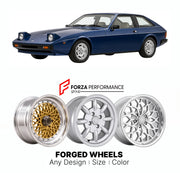 CUSTOM CLASSIC VINTAGE RESTOMOD RETRO OLD SCHOOL FORGED WHEELS RIMS for TVR TASMIN WEDGE SERIES 1980 - 1991

Custom forged wheels for TVR Tasmin Wedge Series 1980 - 1991. Classic, vintage, restomod wheel designs made to order in custom sizes, offsets, colors and finishes.

We manufacture premium quality forged wheels rims for TVR Tasmin Wedge Series 1980 - 1991 in any design, size, color.

THIS WHEEL DESIGN CAN BE CUSTOM-MADE FOR YOUR CAR IN ANY SIZE AND COLOR OPTIONS
Available in monoblock, 2-piece, 3-piec