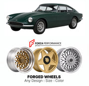 CUSTOM CLASSIC VINTAGE RESTOMOD RETRO OLD SCHOOL FORGED WHEELS RIMS for TVR VIXEN 1967 - 1973

Custom forged wheels for TVR Vixen 1967 - 1973. Classic, vintage, restomod wheel designs made to order in custom sizes, offsets, colors and finishes.

We manufacture premium quality forged wheels rims for TVR Vixen 1967 - 1973 in any design, size, color.

THIS WHEEL DESIGN CAN BE CUSTOM-MADE FOR YOUR CAR IN ANY SIZE AND COLOR OPTIONS
Available in monoblock, 2-piece, 3-piece, duoblock, beadlock
3D wheel renderings 
