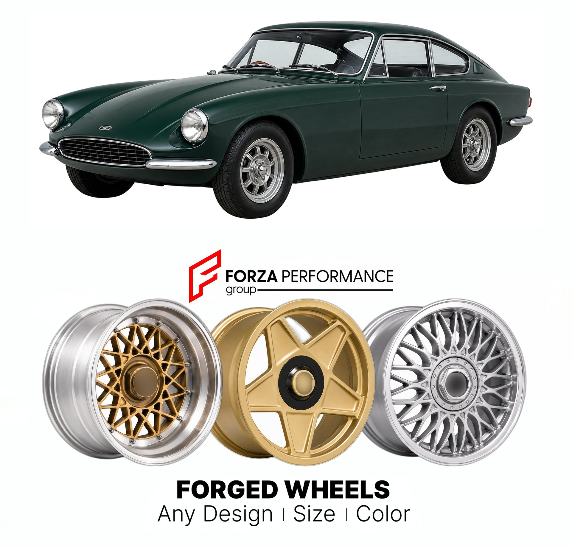 CUSTOM CLASSIC VINTAGE RESTOMOD RETRO OLD SCHOOL FORGED WHEELS RIMS for TVR VIXEN 1967 - 1973

Custom forged wheels for TVR Vixen 1967 - 1973. Classic, vintage, restomod wheel designs made to order in custom sizes, offsets, colors and finishes.

We manufacture premium quality forged wheels rims for TVR Vixen 1967 - 1973 in any design, size, color.

THIS WHEEL DESIGN CAN BE CUSTOM-MADE FOR YOUR CAR IN ANY SIZE AND COLOR OPTIONS
Available in monoblock, 2-piece, 3-piece, duoblock, beadlock
3D wheel renderings 
