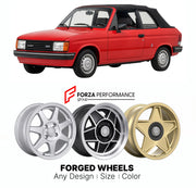 CUSTOM CLASSIC VINTAGE RESTOMOD RETRO OLD SCHOOL FORGED WHEELS RIMS for TALBOT SAMBA CABRIOLET E 1981 - 1986

Custom forged wheels for Talbot Samba Cabriolet E 1981 - 1986. Classic, vintage, restomod wheel designs made to order in custom sizes, offsets, colors and finishes.

We manufacture premium quality forged wheels rims for Talbot Samba Cabriolet E 1981 - 1986 in any design, size, color.

THIS WHEEL DESIGN CAN BE CUSTOM-MADE FOR YOUR CAR IN ANY SIZE AND COLOR OPTIONS
Available in monoblock, 2-piece, 3-p