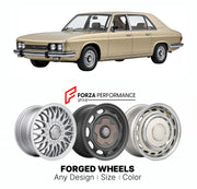 CUSTOM CLASSIC VINTAGE RESTOMOD RETRO OLD SCHOOL FORGED WHEELS RIMS for TATRA 613 1974 - 1996

Custom forged wheels for Tatra 613 1974 - 1996. Classic, vintage, restomod wheel designs made to order in custom sizes, offsets, colors and finishes.

We manufacture premium quality forged wheels rims for Tatra 613 1974 - 1996 in any design, size, color.

THIS WHEEL DESIGN CAN BE CUSTOM-MADE FOR YOUR CAR IN ANY SIZE AND COLOR OPTIONS
Available in monoblock, 2-piece, 3-piece, duoblock, beadlock
3D wheel renderings 