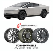 FORGED WHEELS RIMS for TESLA CYBERTRUCK 2023+

Custom forged wheels for Tesla Cybertruck 2023+. Made-to-order monoblock, 2-piece and 3-piece rims in custom sizes, offsets, colors and finishes with guaranteed fitment.

We manufacture premium quality forged wheels rims for Tesla Cybertruck 2023+ in any design, size, color.

THIS WHEEL DESIGN CAN BE CUSTOM-MADE FOR YOUR CAR IN ANY SIZE AND COLOR OPTIONS
Available in monoblock, 2-piece, 3-piece, duoblock, beadlock
3D wheel renderings are provided according to t