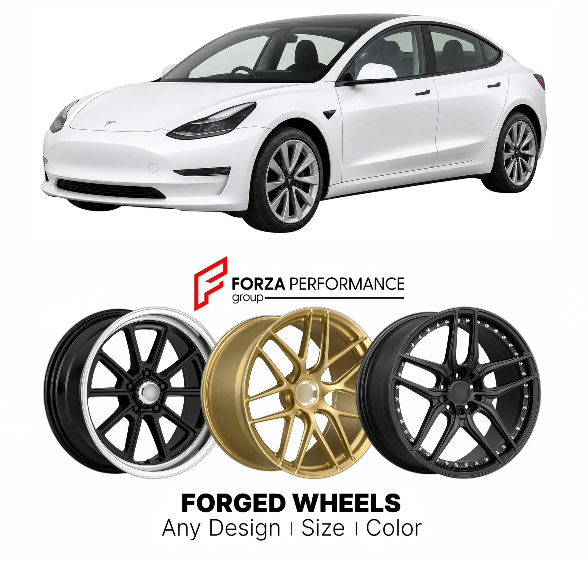 FORGED WHEELS RIMS for TESLA MODEL 3 STANDARD RANGE PLUS 2017+

Custom forged wheels for Tesla Model 3 Standard Range Plus 2017+. Made-to-order monoblock, 2-piece and 3-piece rims in custom sizes, offsets, colors and finishes with guaranteed fitment.

We manufacture premium quality forged wheels rims for Tesla Model 3 Standard Range Plus 2017+ in any design, size, color.

THIS WHEEL DESIGN CAN BE CUSTOM-MADE FOR YOUR CAR IN ANY SIZE AND COLOR OPTIONS
Available in monoblock, 2-piece, 3-piece, duoblock, beadl