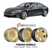 FORGED WHEELS RIMS for TESLA MODEL S 90D 2012+

Custom forged wheels for Tesla Model S 90D 2012+. Made-to-order monoblock, 2-piece and 3-piece rims in custom sizes, offsets, colors and finishes with guaranteed fitment.

We manufacture premium quality forged wheels rims for Tesla Model S 90D 2012+ in any design, size, color.

THIS WHEEL DESIGN CAN BE CUSTOM-MADE FOR YOUR CAR IN ANY SIZE AND COLOR OPTIONS
Available in monoblock, 2-piece, 3-piece, duoblock, beadlock
3D wheel renderings are provided according t