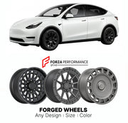 FORGED WHEELS RIMS for TESLA MODEL Y 2020+

Custom forged wheels for Tesla Model Y 2020+. Made-to-order monoblock, 2-piece and 3-piece rims in custom sizes, offsets, colors and finishes with guaranteed fitment.

We manufacture premium quality forged wheels rims for Tesla Model Y 2020+ in any design, size, color.

THIS WHEEL DESIGN CAN BE CUSTOM-MADE FOR YOUR CAR IN ANY SIZE AND COLOR OPTIONS
Available in monoblock, 2-piece, 3-piece, duoblock, beadlock
3D wheel renderings are provided according to the exact 