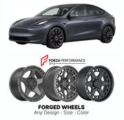 FORGED WHEELS RIMS for TESLA MODEL Y PERFORMANCE 2020+

Custom forged wheels for Tesla Model Y Performance 2020+. Made-to-order monoblock, 2-piece and 3-piece rims in custom sizes, offsets, colors and finishes with guaranteed fitment.

We manufacture premium quality forged wheels rims for Tesla Model Y Performance 2020+ in any design, size, color.

THIS WHEEL DESIGN CAN BE CUSTOM-MADE FOR YOUR CAR IN ANY SIZE AND COLOR OPTIONS
Available in monoblock, 2-piece, 3-piece, duoblock, beadlock
3D wheel renderings 