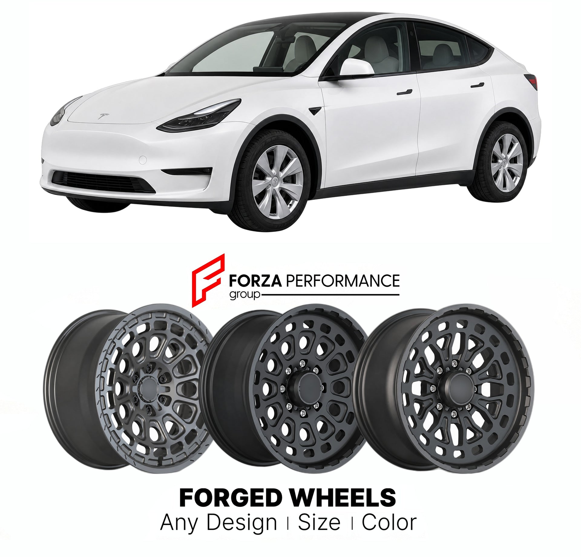 FORGED WHEELS RIMS for TESLA MODEL Y STANDARD RANGE 2020+

Custom forged wheels for Tesla Model Y Standard Range 2020+. Made-to-order monoblock, 2-piece and 3-piece rims in custom sizes, offsets, colors and finishes with guaranteed fitment.

We manufacture premium quality forged wheels rims for Tesla Model Y Standard Range 2020+ in any design, size, color.

THIS WHEEL DESIGN CAN BE CUSTOM-MADE FOR YOUR CAR IN ANY SIZE AND COLOR OPTIONS
Available in monoblock, 2-piece, 3-piece, duoblock, beadlock
3D wheel re