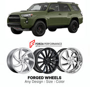 FORGED WHEELS RIMS for TOYOTA 4RUNNER HILUX SURF N280 FACELIFT 2014 - 2024

Custom forged wheels for Toyota 4Runner Hilux Surf N280 Facelift 2014 - 2024. Made-to-order monoblock, 2-piece and 3-piece rims in custom sizes, offsets, colors and finishes with guaranteed fitment.

We manufacture premium quality forged wheels rims for Toyota 4Runner Hilux Surf N280 Facelift 2014 - 2024 in any design, size, color.

JDM WHEEL DESIGNS: our Japanese collection for SUVs and pickups includes designs inspired by Bradley 