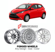 FORGED WHEELS RIMS for TOYOTA AYGO AB40 2014 - 2017

Custom forged wheels for Toyota Aygo AB40 2014 - 2017. Made-to-order monoblock, 2-piece and 3-piece rims in custom sizes, offsets, colors and finishes with guaranteed fitment.

We manufacture premium quality forged wheels rims for Toyota Aygo AB40 2014 - 2017 in any design, size, color.

JDM WHEEL DESIGNS: our Japanese collection for hatchbacks, kei cars and MPVs includes designs inspired by Rays Volk Racing, Enkei, XXR, Rota, Work Wheels, Cosmis Racing, 