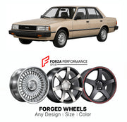 CUSTOM CLASSIC VINTAGE RESTOMOD RETRO OLD SCHOOL FORGED WHEELS RIMS for TOYOTA CAMRY V10 1982 - 1986

Custom forged wheels for Toyota Camry V10 1982 - 1986. Classic, vintage, restomod and retro JDM wheel designs made to order in custom sizes, offsets, colors and finishes with guaranteed fitment.

We manufacture premium quality forged wheels rims for Toyota Camry V10 1982 - 1986 in any design, size, color.

JDM WHEEL DESIGNS: our Japanese collection for sedans and wagons includes designs inspired by Weds Kra