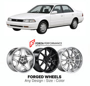 CUSTOM CLASSIC VINTAGE RESTOMOD RETRO OLD SCHOOL FORGED WHEELS RIMS for TOYOTA CARINA T170 1988 - 1992

Custom forged wheels for Toyota Carina T170 1988 - 1992. Classic, vintage, restomod and retro JDM wheel designs made to order in custom sizes, offsets, colors and finishes with guaranteed fitment.

We manufacture premium quality forged wheels rims for Toyota Carina T170 1988 - 1992 in any design, size, color.

JDM WHEEL DESIGNS: our Japanese collection for sedans and wagons includes designs inspired by We