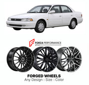 CUSTOM CLASSIC VINTAGE RESTOMOD RETRO OLD SCHOOL FORGED WHEELS RIMS for TOYOTA CARINA T190 1992 - 1996

Custom forged wheels for Toyota Carina T190 1992 - 1996. Classic, vintage, restomod and retro JDM wheel designs made to order in custom sizes, offsets, colors and finishes with guaranteed fitment.

We manufacture premium quality forged wheels rims for Toyota Carina T190 1992 - 1996 in any design, size, color.

JDM WHEEL DESIGNS: our Japanese collection for sedans and wagons includes designs inspired by We