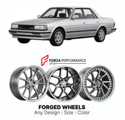 CUSTOM CLASSIC VINTAGE RESTOMOD RETRO OLD SCHOOL FORGED WHEELS RIMS for TOYOTA CHASER X70 1984 - 1988

Custom forged wheels for Toyota Chaser X70 1984 - 1988. Classic, vintage, restomod and retro JDM wheel designs made to order in custom sizes, offsets, colors and finishes with guaranteed fitment.

We manufacture premium quality forged wheels rims for Toyota Chaser X70 1984 - 1988 in any design, size, color.

JDM WHEEL DESIGNS: our Japanese collection for sedans and wagons includes designs inspired by Weds 