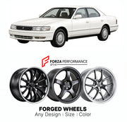 CUSTOM CLASSIC VINTAGE RESTOMOD RETRO OLD SCHOOL FORGED WHEELS RIMS for TOYOTA CRESTA X80 1988 - 1992

Custom forged wheels for Toyota Cresta X80 1988 - 1992. Classic, vintage, restomod and retro JDM wheel designs made to order in custom sizes, offsets, colors and finishes with guaranteed fitment.

We manufacture premium quality forged wheels rims for Toyota Cresta X80 1988 - 1992 in any design, size, color.

JDM WHEEL DESIGNS: our Japanese collection for sedans and wagons includes designs inspired by Weds 