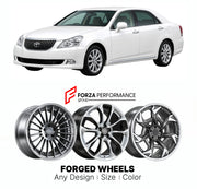 FORGED WHEELS RIMS for TOYOTA CROWN MAJESTA S200 2009 - 2013

Custom forged wheels for Toyota Crown Majesta S200 2009 - 2013. Made-to-order monoblock, 2-piece and 3-piece rims in custom sizes, offsets, colors and finishes with guaranteed fitment.

We manufacture premium quality forged wheels rims for Toyota Crown Majesta S200 2009 - 2013 in any design, size, color.

JDM WHEEL DESIGNS: our Japanese collection for sedans and wagons includes designs inspired by Weds Kranze, Wald, Leon Hardiritt, Vossen, Kuhl R