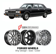 CUSTOM CLASSIC VINTAGE RESTOMOD RETRO OLD SCHOOL FORGED WHEELS RIMS for TOYOTA CROWN S110 1979 - 1983

Custom forged wheels for Toyota Crown S110 1979 - 1983. Classic, vintage, restomod and retro JDM wheel designs made to order in custom sizes, offsets, colors and finishes with guaranteed fitment.

We manufacture premium quality forged wheels rims for Toyota Crown S110 1979 - 1983 in any design, size, color.

JDM WHEEL DESIGNS: our Japanese collection for sedans and wagons includes designs inspired by Weds 