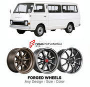 CUSTOM CLASSIC VINTAGE RESTOMOD RETRO OLD SCHOOL FORGED WHEELS RIMS for TOYOTA HIACE H10 1967 - 1977

Custom forged wheels for Toyota HiAce H10 1967 - 1977. Classic, vintage, restomod and retro JDM wheel designs made to order in custom sizes, offsets, colors and finishes with guaranteed fitment.

We manufacture premium quality forged wheels rims for Toyota HiAce H10 1967 - 1977 in any design, size, color.

JDM WHEEL DESIGNS: our Japanese collection for hatchbacks, kei cars and MPVs includes designs inspired