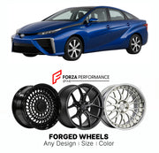 FORGED WHEELS RIMS for TOYOTA MIRAI JPD10 2014 - 2020

Custom forged wheels for Toyota Mirai JPD10 2014 - 2020. Made-to-order monoblock, 2-piece and 3-piece rims in custom sizes, offsets, colors and finishes with guaranteed fitment.

We manufacture premium quality forged wheels rims for Toyota Mirai JPD10 2014 - 2020 in any design, size, color.

JDM WHEEL DESIGNS: our Japanese collection for sedans and wagons includes designs inspired by Weds Kranze, Wald, Leon Hardiritt, Vossen, Kuhl Racing, Aimgain, Work 
