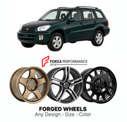 FORGED WHEELS RIMS for TOYOTA RAV4 XA20 2000 - 2005

Custom forged wheels for Toyota RAV4 XA20 2000 - 2005. Made-to-order monoblock, 2-piece and 3-piece rims in custom sizes, offsets, colors and finishes with guaranteed fitment.

We manufacture premium quality forged wheels rims for Toyota RAV4 XA20 2000 - 2005 in any design, size, color.

JDM WHEEL DESIGNS: our Japanese collection for SUVs and pickups includes designs inspired by Bradley V, Method Race Wheels, Forgiato, Kuhl Racing, Mugen, TRD, Rota, Work 
