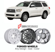 FORGED WHEELS RIMS for TOYOTA SEQUOIA XK60 2007 - 2017

Custom forged wheels for Toyota Sequoia XK60 2007 - 2017. Made-to-order monoblock, 2-piece and 3-piece rims in custom sizes, offsets, colors and finishes with guaranteed fitment.

We manufacture premium quality forged wheels rims for Toyota Sequoia XK60 2007 - 2017 in any design, size, color.

JDM WHEEL DESIGNS: our Japanese collection for SUVs and pickups includes designs inspired by Bradley V, Method Race Wheels, Forgiato, Kuhl Racing, Mugen, TRD, Ro