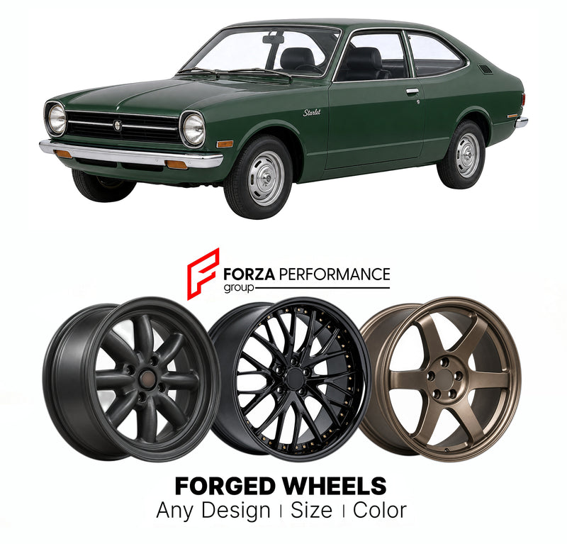 CUSTOM CLASSIC VINTAGE RESTOMOD RETRO OLD SCHOOL FORGED WHEELS RIMS for TOYOTA STARLET P40 P50 1973 - 1978