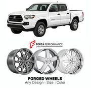 FORGED WHEELS RIMS for TOYOTA TACOMA N300 2015 - 2019

Custom forged wheels for Toyota Tacoma N300 2015 - 2019. Made-to-order monoblock, 2-piece and 3-piece rims in custom sizes, offsets, colors and finishes with guaranteed fitment.

We manufacture premium quality forged wheels rims for Toyota Tacoma N300 2015 - 2019 in any design, size, color.

JDM WHEEL DESIGNS: our Japanese collection for SUVs and pickups includes designs inspired by Bradley V, Method Race Wheels, Forgiato, Kuhl Racing, Mugen, TRD, Rota,