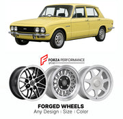 CUSTOM CLASSIC VINTAGE RESTOMOD RETRO OLD SCHOOL FORGED WHEELS RIMS for TRIUMPH DOLOMITE SPRINT 1973 - 1980

Custom forged wheels for Triumph Dolomite Sprint 1973 - 1980. Classic, vintage, restomod wheel designs made to order in custom sizes, offsets, colors and finishes.

We manufacture premium quality forged wheels rims for Triumph Dolomite Sprint 1973 - 1980 in any design, size, color.

THIS WHEEL DESIGN CAN BE CUSTOM-MADE FOR YOUR CAR IN ANY SIZE AND COLOR OPTIONS
Available in monoblock, 2-piece, 3-piec