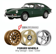 CUSTOM CLASSIC VINTAGE RESTOMOD RETRO OLD SCHOOL FORGED WHEELS RIMS for TRIUMPH GT6 MK II 1968 - 1970

Custom forged wheels for Triumph GT6 MK II 1968 - 1970. Classic, vintage, restomod wheel designs made to order in custom sizes, offsets, colors and finishes.

We manufacture premium quality forged wheels rims for Triumph GT6 MK II 1968 - 1970 in any design, size, color.

THIS WHEEL DESIGN CAN BE CUSTOM-MADE FOR YOUR CAR IN ANY SIZE AND COLOR OPTIONS
Available in monoblock, 2-piece, 3-piece, duoblock, beadl