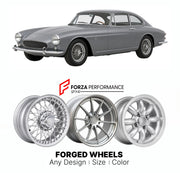 CUSTOM CLASSIC VINTAGE RESTOMOD RETRO OLD SCHOOL FORGED WHEELS RIMS for TRIUMPH ITALIA 2000 GT VIGNALE 1959 - 1962

Custom forged wheels for Triumph Italia 2000 GT Vignale 1959 - 1962. Classic, vintage, restomod wheel designs made to order in custom sizes, offsets, colors and finishes.

We manufacture premium quality forged wheels rims for Triumph Italia 2000 GT Vignale 1959 - 1962 in any design, size, color.

THIS WHEEL DESIGN CAN BE CUSTOM-MADE FOR YOUR CAR IN ANY SIZE AND COLOR OPTIONS
Available in monob
