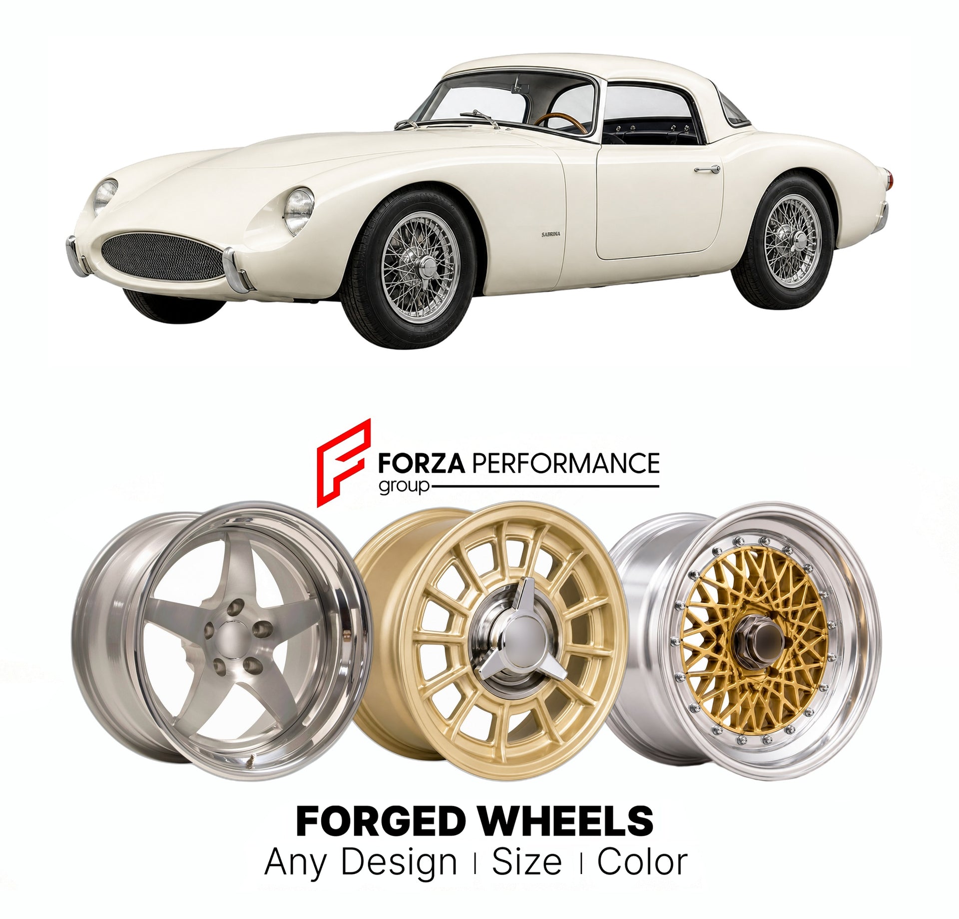 CUSTOM CLASSIC VINTAGE RESTOMOD RETRO OLD SCHOOL FORGED WHEELS RIMS for TRIUMPH SABRINA SLR SPECIAL 1961 - 1961

Custom forged wheels for Triumph Sabrina SLR Special 1961 - 1961. Classic, vintage, restomod wheel designs made to order in custom sizes, offsets, colors and finishes.

We manufacture premium quality forged wheels rims for Triumph Sabrina SLR Special 1961 - 1961 in any design, size, color.

THIS WHEEL DESIGN CAN BE CUSTOM-MADE FOR YOUR CAR IN ANY SIZE AND COLOR OPTIONS
Available in monoblock, 2-p