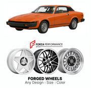 CUSTOM CLASSIC VINTAGE RESTOMOD RETRO OLD SCHOOL FORGED WHEELS RIMS for TRIUMPH TR7 TR8 1975 - 1981

Custom forged wheels for Triumph TR7 TR8 1975 - 1981. Classic, vintage, restomod wheel designs made to order in custom sizes, offsets, colors and finishes.

We manufacture premium quality forged wheels rims for Triumph TR7 TR8 1975 - 1981 in any design, size, color.

THIS WHEEL DESIGN CAN BE CUSTOM-MADE FOR YOUR CAR IN ANY SIZE AND COLOR OPTIONS
Available in monoblock, 2-piece, 3-piece, duoblock, beadlock
3D