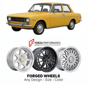 CUSTOM CLASSIC VINTAGE RESTOMOD RETRO OLD SCHOOL FORGED WHEELS RIMS for TRIUMPH TOLEDO 1970 - 1976

Custom forged wheels for Triumph Toledo 1970 - 1976. Classic, vintage, restomod wheel designs made to order in custom sizes, offsets, colors and finishes.

We manufacture premium quality forged wheels rims for Triumph Toledo 1970 - 1976 in any design, size, color.

THIS WHEEL DESIGN CAN BE CUSTOM-MADE FOR YOUR CAR IN ANY SIZE AND COLOR OPTIONS
Available in monoblock, 2-piece, 3-piece, duoblock, beadlock
3D wh