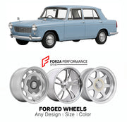 CUSTOM CLASSIC VINTAGE RESTOMOD RETRO OLD SCHOOL FORGED WHEELS RIMS for VANDEN PLAS PRINCESS 1100 1300 1963 - 1974

Custom forged wheels for Vanden Plas Princess 1100 1300 1963 - 1974. Classic, vintage, restomod wheel designs made to order in custom sizes, offsets, colors and finishes.

We manufacture premium quality forged wheels rims for Vanden Plas Princess 1100 1300 1963 - 1974 in any design, size, color.

THIS WHEEL DESIGN CAN BE CUSTOM-MADE FOR YOUR CAR IN ANY SIZE AND COLOR OPTIONS
Available in monob