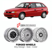 CUSTOM CLASSIC VINTAGE RESTOMOD RETRO OLD SCHOOL FORGED WHEELS RIMS for VAUXHALL ASTRA MK 3 1991 - 1998

Custom forged wheels for Vauxhall Astra MK 3 1991 - 1998. Classic, vintage, restomod wheel designs made to order in custom sizes, offsets, colors and finishes.

We manufacture premium quality forged wheels rims for Vauxhall Astra MK 3 1991 - 1998 in any design, size, color.

THIS WHEEL DESIGN CAN BE CUSTOM-MADE FOR YOUR CAR IN ANY SIZE AND COLOR OPTIONS
Available in monoblock, 2-piece, 3-piece, duoblock,