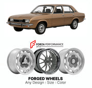CUSTOM CLASSIC VINTAGE RESTOMOD RETRO OLD SCHOOL FORGED WHEELS RIMS for VAUXHALL CAVALIER MK 1 1975 - 1981

Custom forged wheels for Vauxhall Cavalier MK 1 1975 - 1981. Classic, vintage, restomod wheel designs made to order in custom sizes, offsets, colors and finishes.

We manufacture premium quality forged wheels rims for Vauxhall Cavalier MK 1 1975 - 1981 in any design, size, color.

THIS WHEEL DESIGN CAN BE CUSTOM-MADE FOR YOUR CAR IN ANY SIZE AND COLOR OPTIONS
Available in monoblock, 2-piece, 3-piece, 