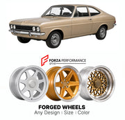 CUSTOM CLASSIC VINTAGE RESTOMOD RETRO OLD SCHOOL FORGED WHEELS RIMS for VAUXHALL FIRENZA 1971 - 1975

Custom forged wheels for Vauxhall Firenza 1971 - 1975. Classic, vintage, restomod wheel designs made to order in custom sizes, offsets, colors and finishes.

We manufacture premium quality forged wheels rims for Vauxhall Firenza 1971 - 1975 in any design, size, color.

THIS WHEEL DESIGN CAN BE CUSTOM-MADE FOR YOUR CAR IN ANY SIZE AND COLOR OPTIONS
Available in monoblock, 2-piece, 3-piece, duoblock, beadlock
