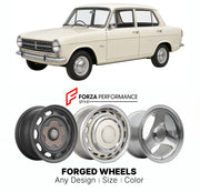 CUSTOM CLASSIC VINTAGE RESTOMOD RETRO OLD SCHOOL FORGED WHEELS RIMS for VAUXHALL VIVA HA 1963 - 1966

Custom forged wheels for Vauxhall Viva HA 1963 - 1966. Classic, vintage, restomod wheel designs made to order in custom sizes, offsets, colors and finishes.

We manufacture premium quality forged wheels rims for Vauxhall Viva HA 1963 - 1966 in any design, size, color.

THIS WHEEL DESIGN CAN BE CUSTOM-MADE FOR YOUR CAR IN ANY SIZE AND COLOR OPTIONS
Available in monoblock, 2-piece, 3-piece, duoblock, beadlock