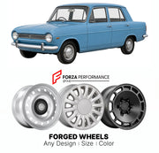CUSTOM CLASSIC VINTAGE RESTOMOD RETRO OLD SCHOOL FORGED WHEELS RIMS for VAUXHALL VIVA HA HB HC 1963 - 1979

Custom forged wheels for Vauxhall Viva HA HB HC 1963 - 1979. Classic, vintage, restomod wheel designs made to order in custom sizes, offsets, colors and finishes.

We manufacture premium quality forged wheels rims for Vauxhall Viva HA HB HC 1963 - 1979 in any design, size, color.

THIS WHEEL DESIGN CAN BE CUSTOM-MADE FOR YOUR CAR IN ANY SIZE AND COLOR OPTIONS
Available in monoblock, 2-piece, 3-piece, 