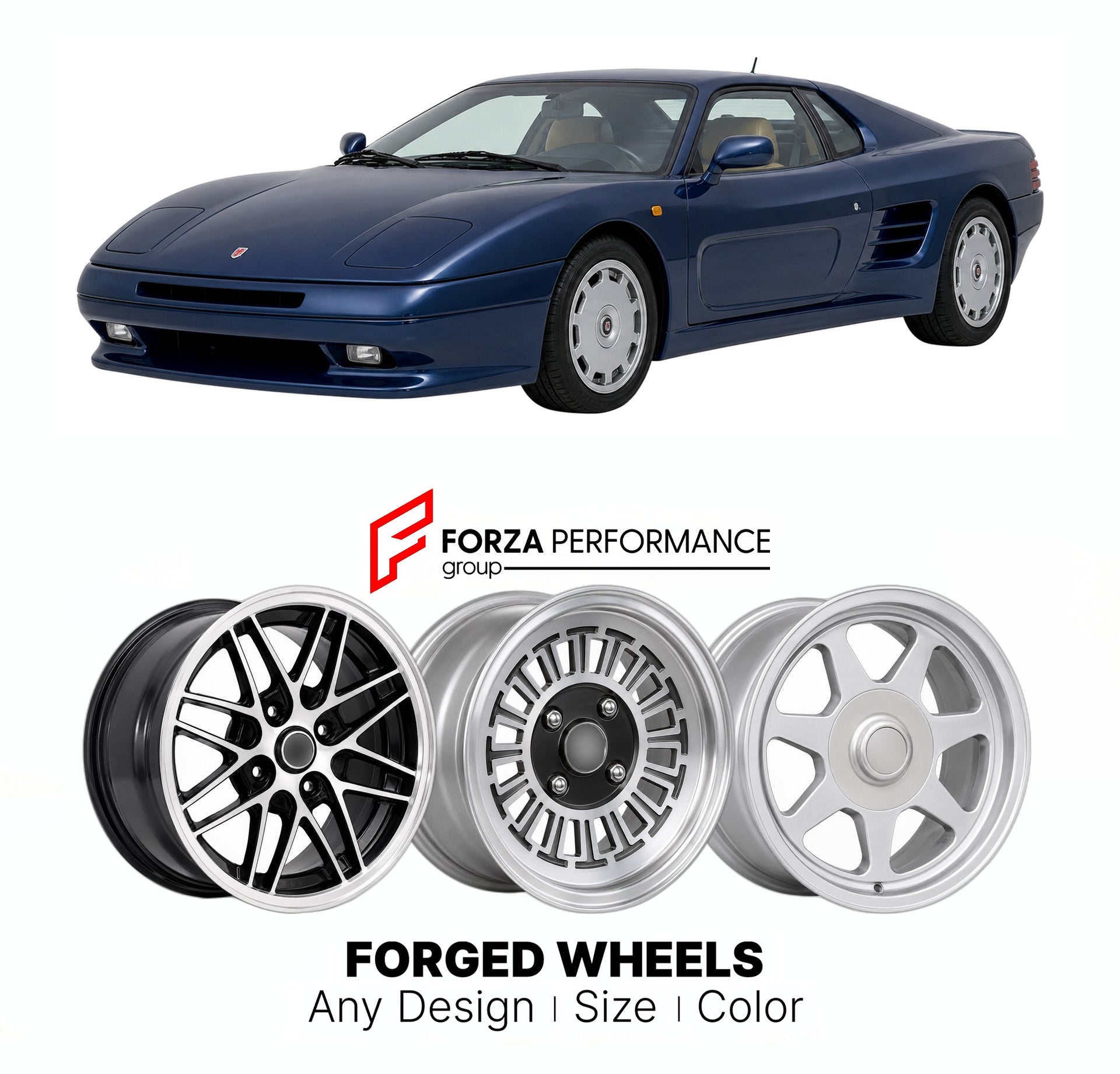 CUSTOM CLASSIC VINTAGE RESTOMOD RETRO OLD SCHOOL FORGED WHEELS RIMS for VENTURI ATLANTIQUE 260 300 1991 - 2000

Custom forged wheels for Venturi Atlantique 260 300 1991 - 2000. Classic, vintage, restomod wheel designs made to order in custom sizes, offsets, colors and finishes.

We manufacture premium quality forged wheels rims for Venturi Atlantique 260 300 1991 - 2000 in any design, size, color.

THIS WHEEL DESIGN CAN BE CUSTOM-MADE FOR YOUR CAR IN ANY SIZE AND COLOR OPTIONS
Available in monoblock, 2-piec