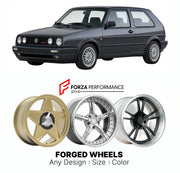 CUSTOM CLASSIC VINTAGE RESTOMOD RETRO OLD SCHOOL FORGED WHEELS RIMS for VOLKSWAGEN GOLF E G60 1989 - 1991

Custom forged wheels for Volkswagen Golf E G60 1989 - 1991. Classic, vintage, restomod wheel designs made to order in custom sizes, offsets, colors and finishes.

We manufacture premium quality forged wheels rims for Volkswagen Golf E G60 1989 - 1991 in any design, size, color.

THIS WHEEL DESIGN CAN BE CUSTOM-MADE FOR YOUR CAR IN ANY SIZE AND COLOR OPTIONS
Available in monoblock, 2-piece, 3-piece, duo