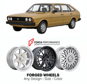 CUSTOM CLASSIC VINTAGE RESTOMOD RETRO OLD SCHOOL FORGED WHEELS RIMS for VOLKSWAGEN PASSAT B1 1974 - 1981

Custom forged wheels for Volkswagen Passat B1 1974 - 1981. Classic, vintage, restomod wheel designs made to order in custom sizes, offsets, colors and finishes.

We manufacture premium quality forged wheels rims for Volkswagen Passat B1 1974 - 1981 in any design, size, color.

THIS WHEEL DESIGN CAN BE CUSTOM-MADE FOR YOUR CAR IN ANY SIZE AND COLOR OPTIONS
Available in monoblock, 2-piece, 3-piece, duoblo